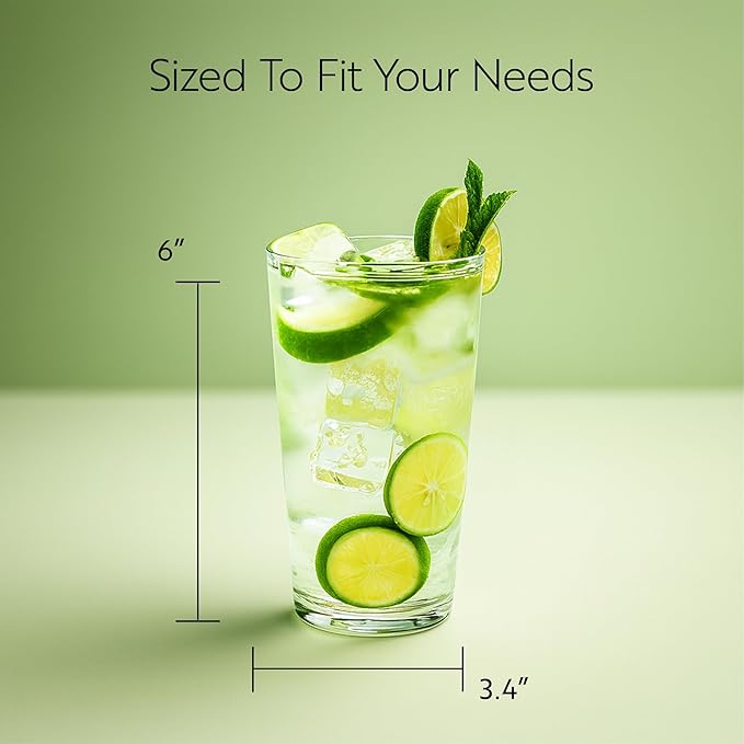 Restaurantware Sumi 19 Ounce Beverage Glasses Set of 12 Large Drinking Glasses - Lead-Free Dishwasher-Safe Glassware Glass Water Glasses Serve Water Juices Or Sodas For Restaurants or Homes