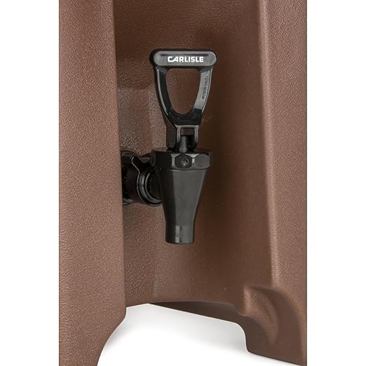 Carlisle FoodService Products 5-Gallon Insulated Beverage Dispenser, Cateraide, Food-Grade with Handles, Rugged PE Shell with PU Insulation for Coffee, Tea and Hot or Cold Drinks, Brown - Made in USA