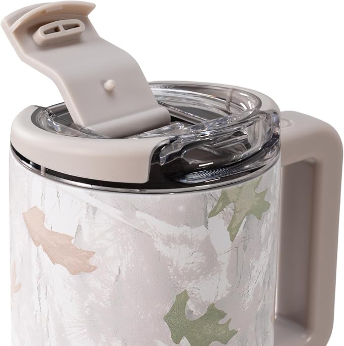 HydroJug Coffee Traveler 20 oz - Leak-Resistant, Ceramic-Lined Insulated Travel Coffee Mug for Hot or Cold Drinks with Flip Lid & Handle, Dishwasher Safe Coffee Tumbler, Camo