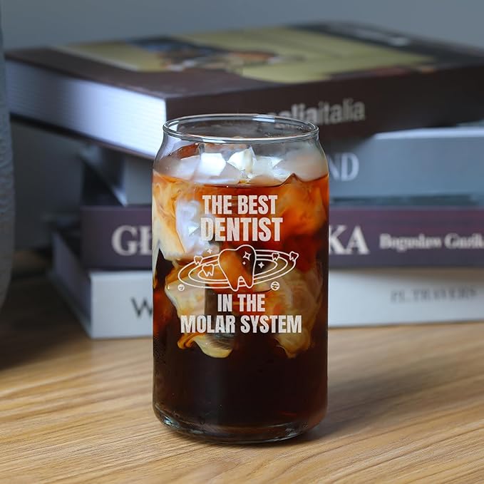 Custom Engraved Beer Glass - Personalized Dentist Gifts, Graduation Gift for Dental Student, Birthday Appreciation Gift for Dentist Assistant Hygienist Medical Graduate (Beer, Dentist)