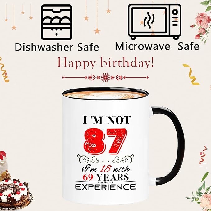 1938 87th Birthday Mug for Women Men, Turning 87 Year Old Birthday Gifts for Mom, Dad, Grandma, Grandpa, Wife, Husband, Daughter, Sister, Best Friends, Coworkers, Her, Him, 11oz Coffee Cup