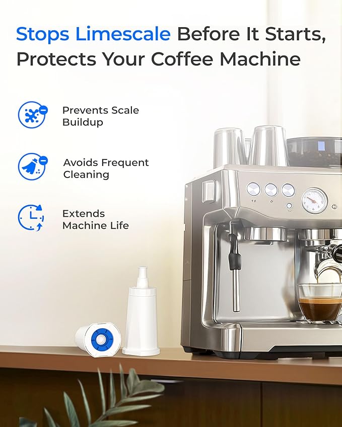 Waterdrop Coffee Filter, Replacement for Breville® Water Filter, Breville® Express Espresso Machine Water Filter, Breville® Barista Touch, Oracle® Touch BES990, TÜV SÜD Certified, 8 Packs