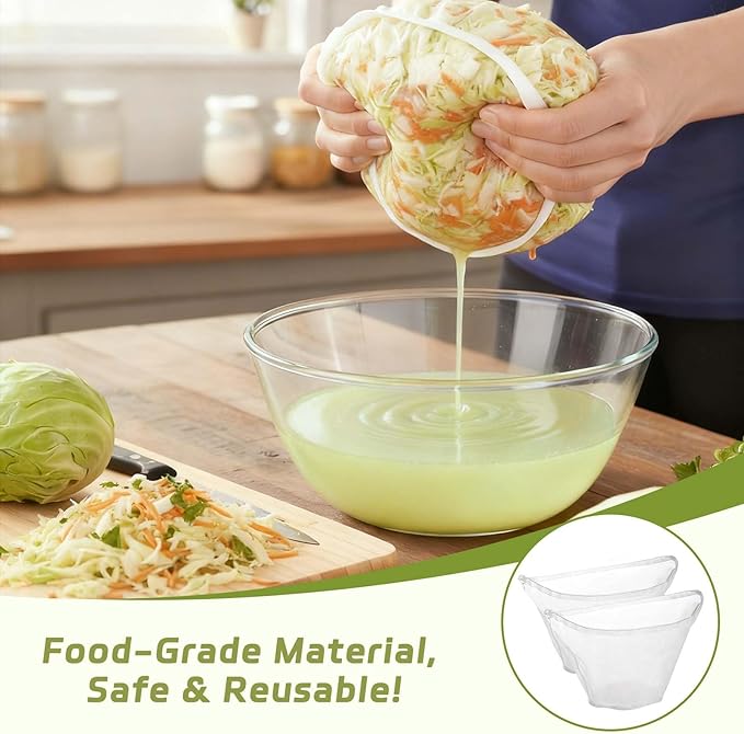 Cheese Cloth Filling Squeeze Nylon Bags, Bowl-shaped reusable nylon cheese cloth filter bag, Ultra Fine Mesh Strainer Bags, suitable for nut milk, juice, soy milk, dumpling fillings (6PCS)