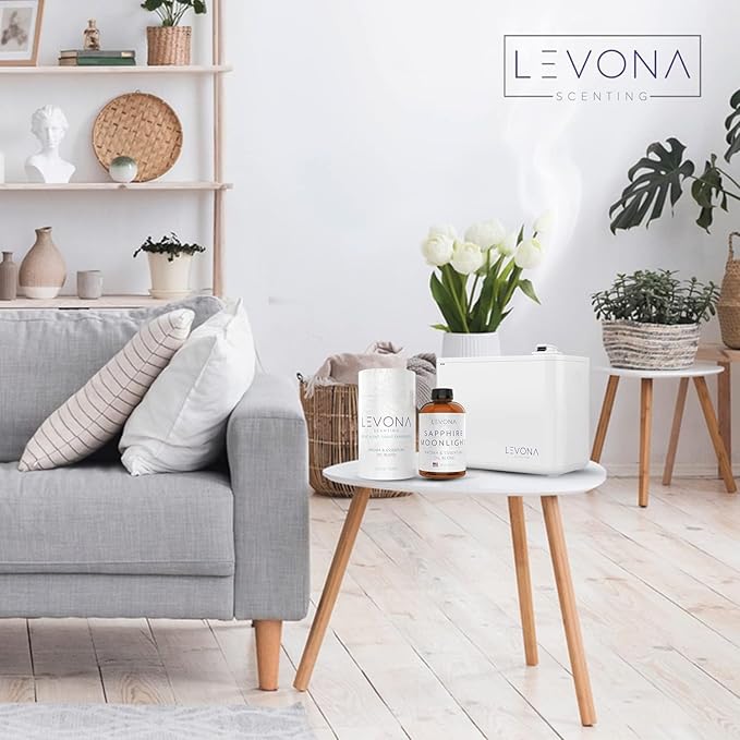 Levona Scent Essential Oil - Fresh Aroma for Home, Office, Hotel & Spa, Perfect in Humidifiers and Diffusers, Luxury Fragrance, with Lemon & Aqua Marine Notes - 700ml/ 23 fl oz, Sapphire Moonlight