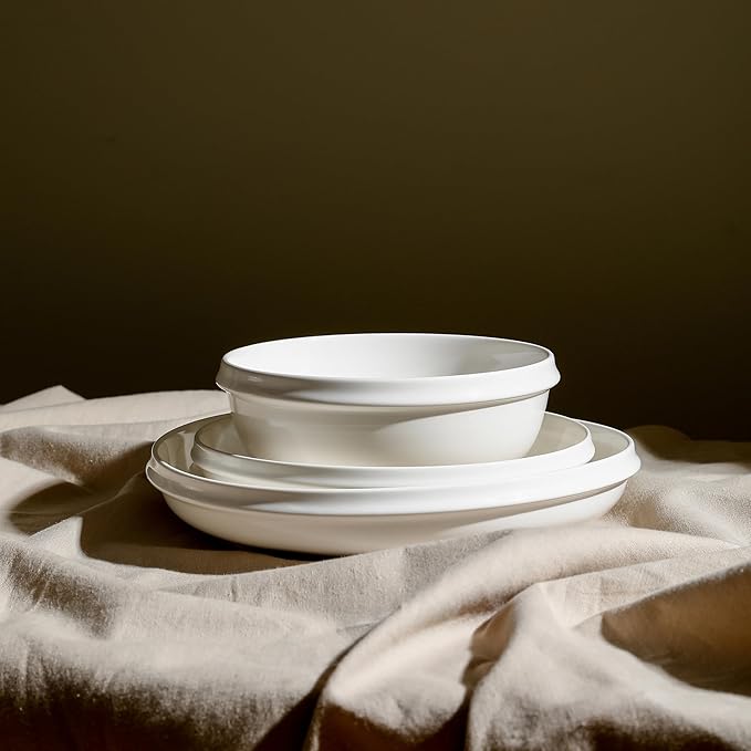Stone Lain Verso 12-Piece Dinnerware Set Porcelain, White