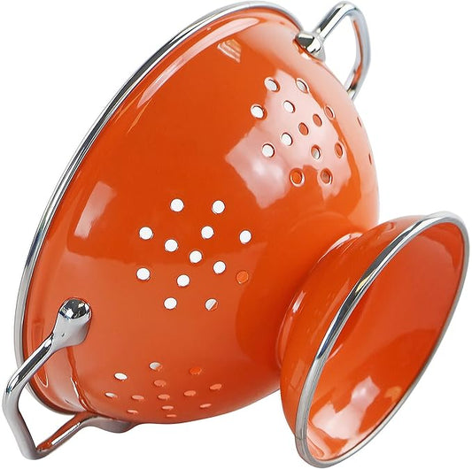 Calypso Basics by Reston Lloyd Powder Coated Enameled Colander, 1 Quart, Orange,18500