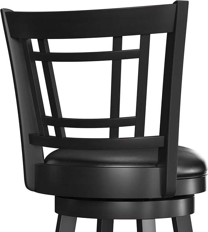 Hillsdale Fairfox 24.5" Wood Swivel Counter Height Stool, Black