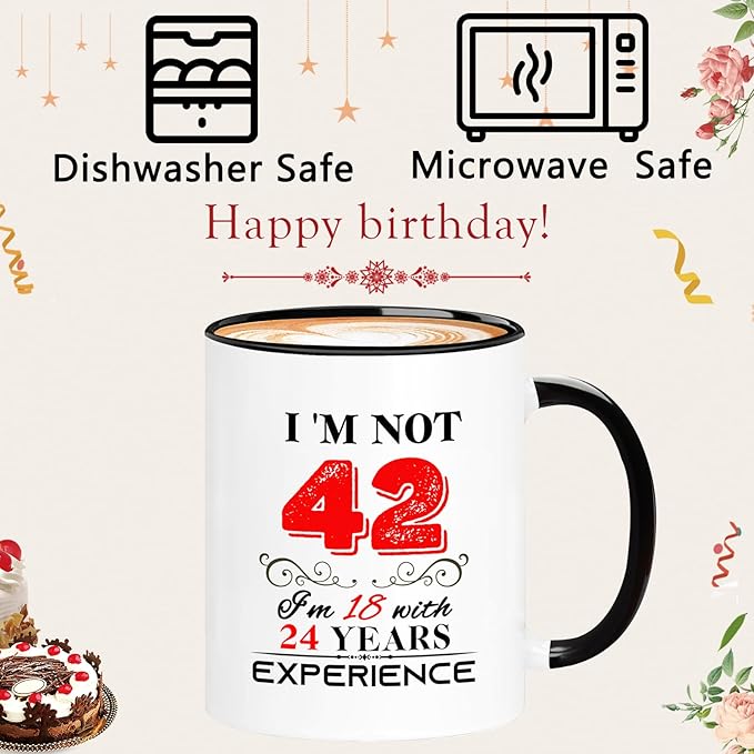 1983 42th Birthday Mug for Women Men, Turning 42 Year Old Birthday Gifts for Mom, Dad, Grandma, Grandpa, Wife, Husband, Daughter, Sister, Best Friends, Coworkers, Her, Him, 11oz Coffee Cup