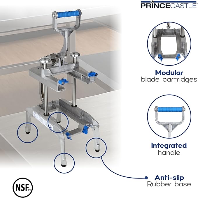 Prince Castle Saber King Mini Frame Assembly, Food Chopper and Vegetable Chopper, Manual Kitchen Cutter and Veggie Dicers for Commercial & Home Kitchens