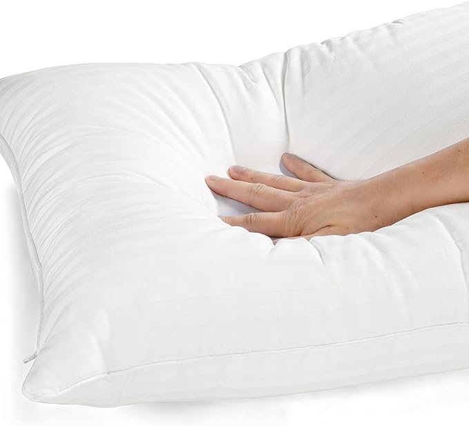 EverSnug Adjustable Pillows for Sleeping, Cooling Support, Set of 2 (Queen, Down Alternative)
