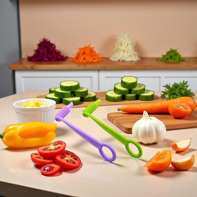 1Pc Green Spiral Slicer Blade Hand Slicer Cutter Potato Cucumber Vegetables Spiral Knife Kitchen Accessories Tool,Manual Spirals Screw Slicers Peelers Kitchen and Dining,Graters,Peelers and Slicers