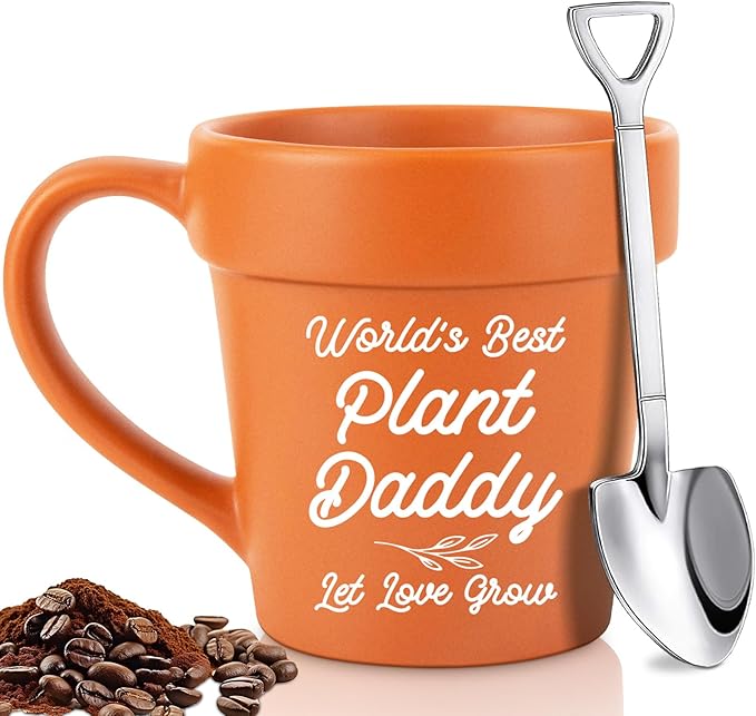 Dad Gifts for Christmas from Daughter Son, Birthday Gardening Plant Lover Gifts for Dads Who Wants Nothing, Cool Father Gift for New Bonus Dad Daddy, Dads Mug