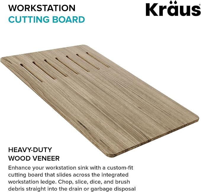 Kraus Kore Cutting Board for Workstation Kitchen Sinks (16 7/8 in. x 11 in.), KCB-WS301SA