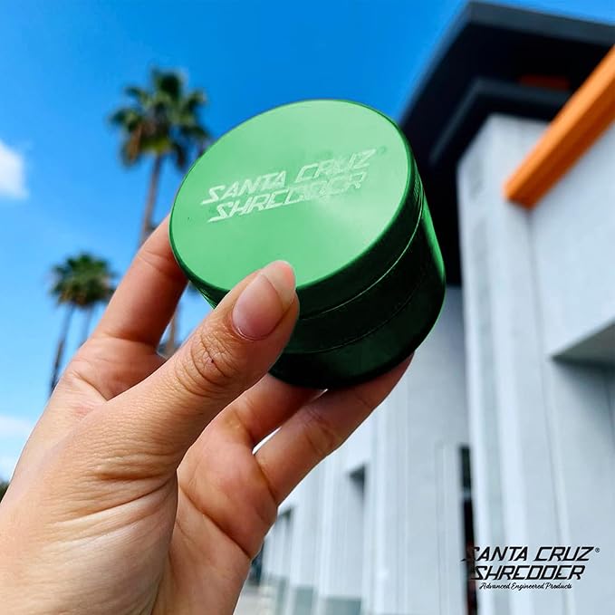 Santa Cruz Shredder Herb and Spice Grinder Made in USA (Large (2.7 Inch), Green)