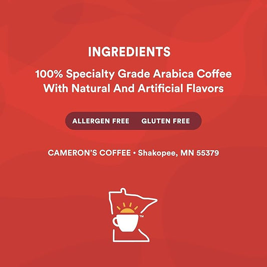 Cameron's Coffee Roasted Whole Bean Coffee, Flavored, Decaf Vanilla Hazelnut, 4 Pound