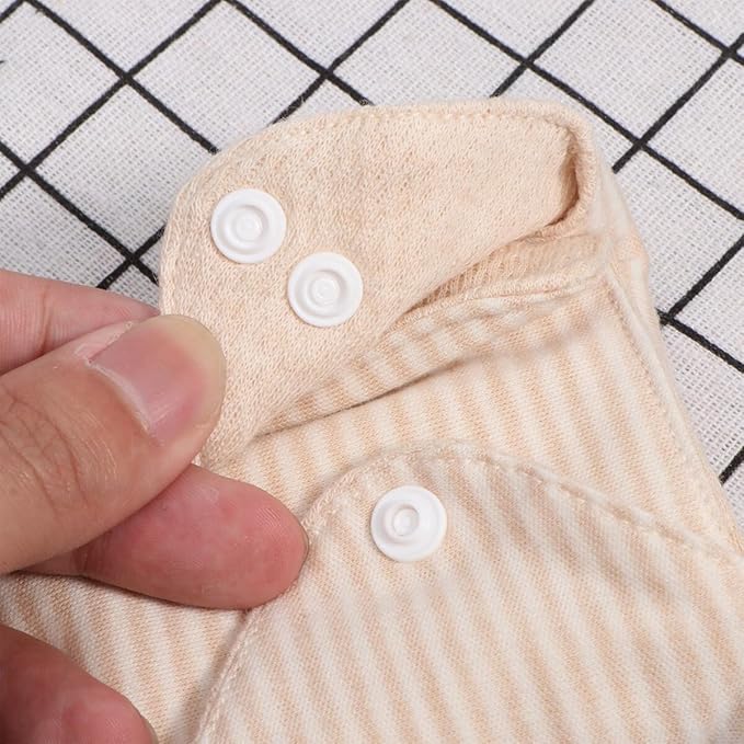 2pcs Reusable Washable Cloth Menstrual Pads for Women Soft Breathable Organic Cotton Panty Liners with Strong Absorbency Foldable Sanitary Towels for Period and Postpartum Care