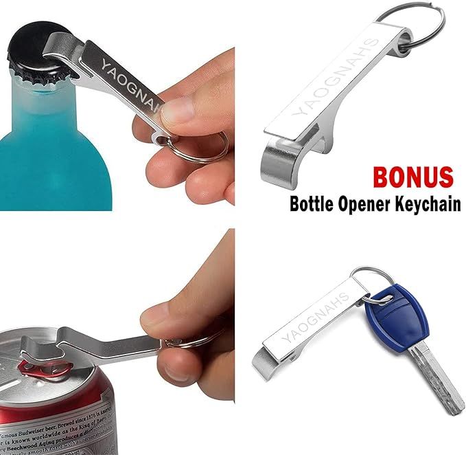 4 Pieces Jar Opener Multi Function Bottle Opener Kit Can Opener with Non Slip Gripper Pad