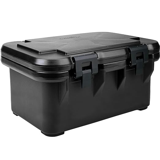 Cambro Insulated Food Pan Carrier - 8 Inch Deep Hotbox and Food Warmer for Catering & Transport - Top Load S-Series (Black)