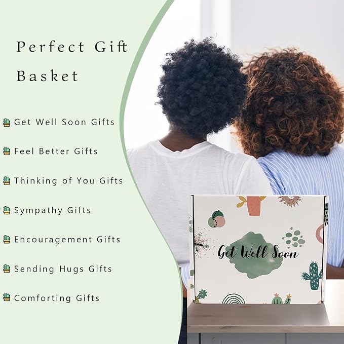 Get-well soon gift baskets for women - Thinking of you Gifts for Sick Person Surgery Recovery - Feel Better Care Package