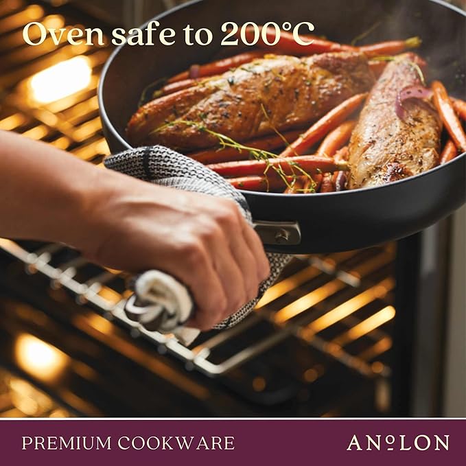 Anolon Advanced Home Hard Anodized Nonstick Crepe Pan, 9.5 Inch, Onyx
