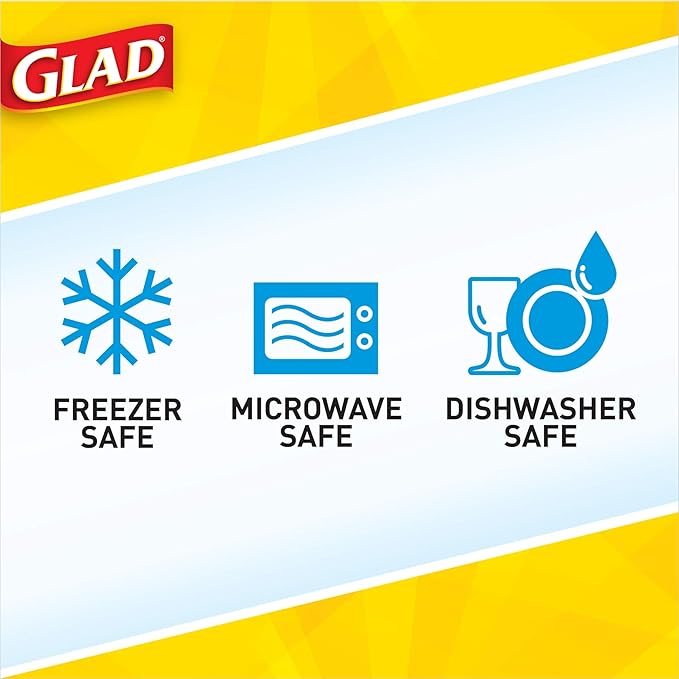 Glad Big Bowl Food Storage Containers, Large Round - (48 Oz) - 3 Count, Standard