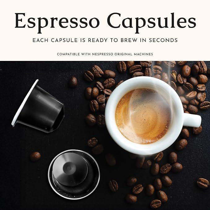 Segafredo Zanetti Espresso Capsules – Aluminum Pods for Nespresso Original Machines – Dark Roast Premium Espresso with a Full-Bodied Aroma – Strong, Intensity 11 – Ovation, 10 Count