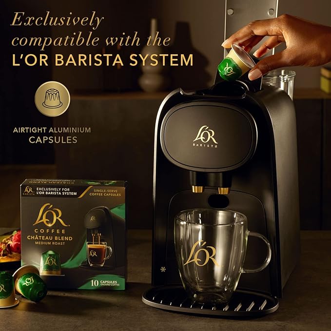 L'OR Coffee Pods, 10 Count Vanilla Blend, Single-Serve Aluminum Coffee Capsules Compatible with the L'OR BARISTA System & *Nespresso Original Machines, 10 count (Pack of 1)