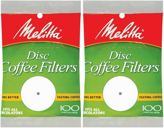 Melitta 3.5 Inch White Disc Coffee Filters (Pack of 2)