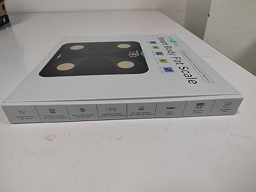 Scale for Body Weight and Fat Percentage, RunSTAR Digital Accurate Bathroom Smart Scale with Large Display, FSA&HSA Eligible 13 Body Composition Analyzer Sync App, Black Gold