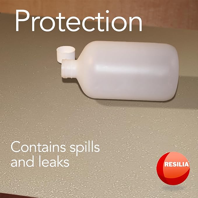 RESILIA Premium Under The Sink Mat- Large Universal Size, Cut to Fit Cabinets, Shelf & Drawer Liners, Thick Plastic Orange Peel Surface, 24 x 48 inches, Beige/Tan, Made in The USA