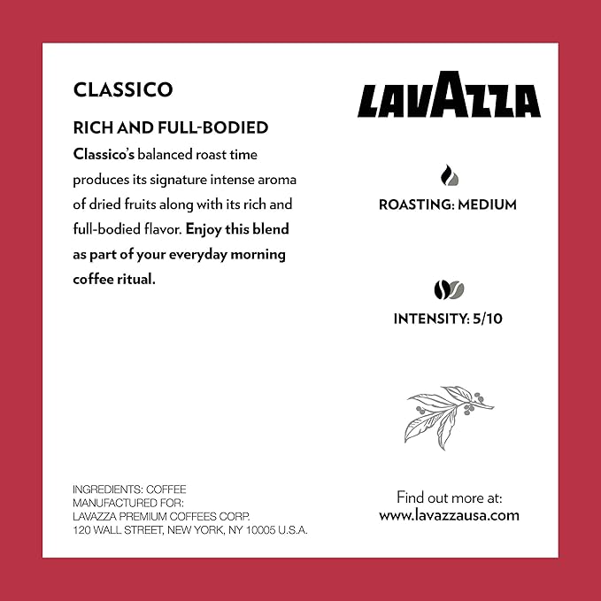 Lavazza SingleServe Coffee KCups for Keurig Brewer, Classico, 160 Count, (Pack of 4)