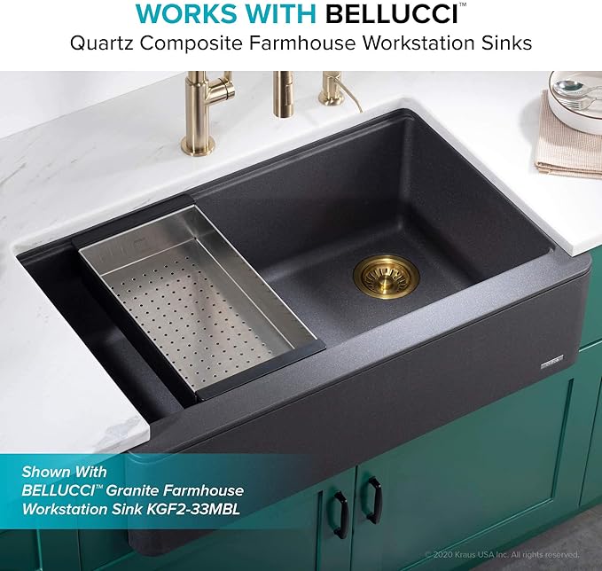 KRAUS Stainless Steel Colander for Workstation Kitchen Sink, CS-6