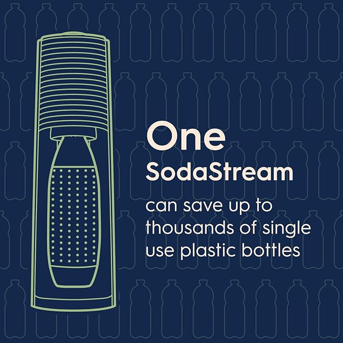 SodaStream - Terra Sparkling Water Maker | VALUE BUNDLE | CQC CO2 system | Includes 2x CO2 Cylinders, 3x 32 Fl Oz Dishwasher Safe Bottles, 2x Bubly Flavor Drops | Combine with Pepsi Flavors | Black