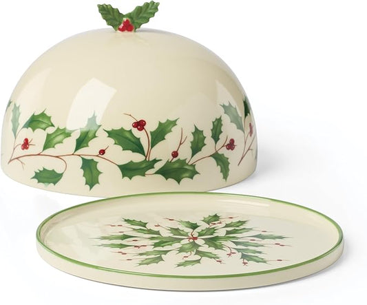 Lenox 898272 Holiday Covered Dish, Small, Christmas, Festive Serveware