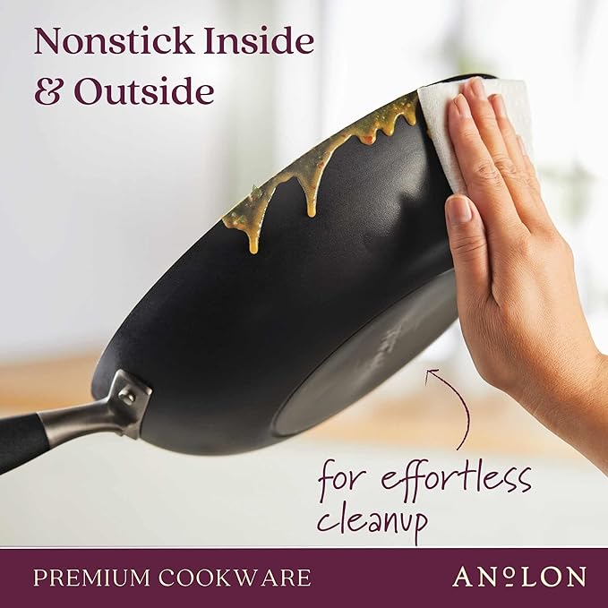 Anolon Advanced Home Hard Anodized Nonstick Crepe Pan, 9.5 Inch, Onyx