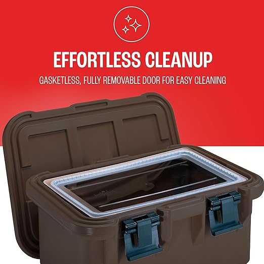 Cambro Insulated Food Pan Carrier - 8 Inch Deep Hotbox and Food Warmer for Catering & Transport - Top Load S-Series (Brown)