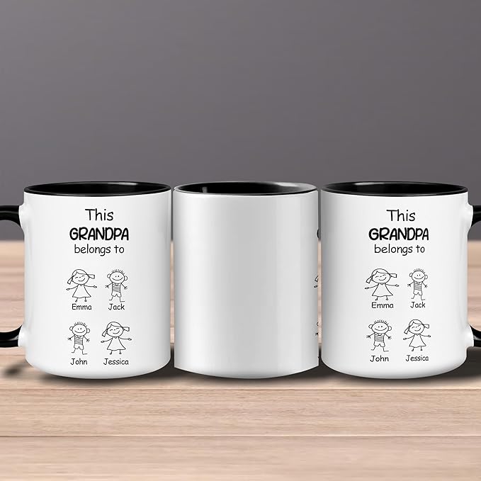 Personalized Dad to Papa Mug - Custom Est Year Coffee Cup for New Grandpa - First Time Grandfather Gift - Custom Grandparent - Keepsake Mug for Him