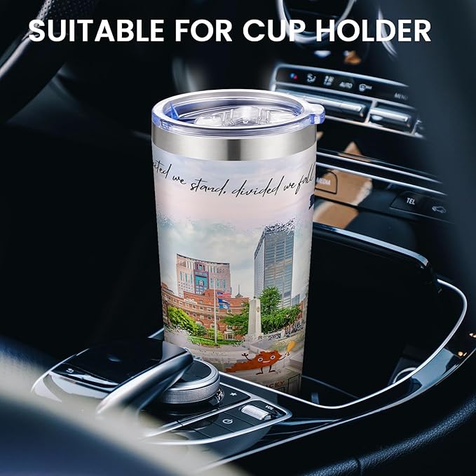 20oz Insulated Tumbler Kentucky State Coffee Mug, United States Map Travel Mug Landmark, Birthday Gifts Cute Custom Tumbler Cups with Lid and Straw Mothers Day Gifts