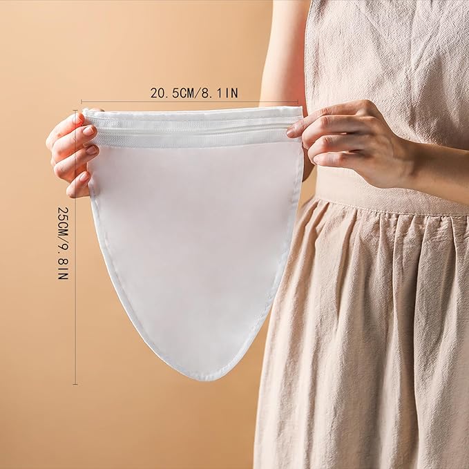 FATCAT Fine Mesh Cheese Cloth, Fine Mesh Strainer Bags, Nut Milk Bag, Cheesecloth for Straining (S-Size*5/ Excluding Bracket)