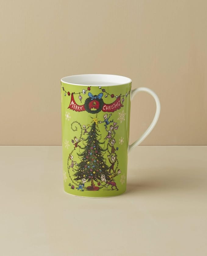 Lenox 896339 Merry Grinchmas Magic Heat-Changing Mug, Green, Christmas & Holiday Drinkware