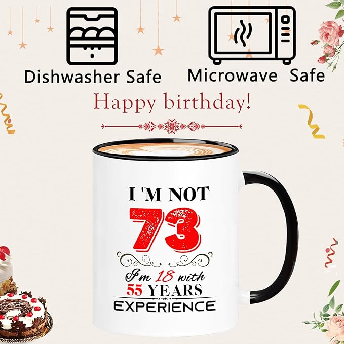 1952 73th Birthday Mug for Women Men, Turning 73 Year Old Birthday Gifts for Mom, Dad, Grandma, Grandpa, Wife, Husband, Daughter, Sister, Best Friends, Coworkers, Her, Him, 11oz Coffee Cup
