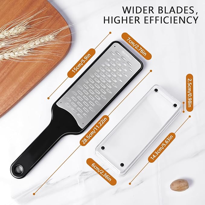 LHS Cheese Zester Ribbon Blade for Hard Cheese, Apple, Carrot, Zucchini and Chocolate, Stainless Steel Kitchen Tool Zester