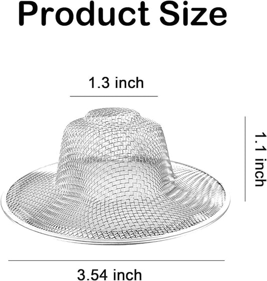 8PCS Metal Mesh Kitchen Sink Strainer, 3.54" Stainless Steel Slop Basket Filter Trap, Mesh Sink Drain Strainer Kitchen, Hair Basket Drain - Fits Most Kitchen Bathroom Sinks Shower Floor Drain