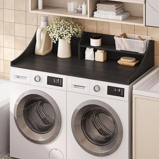 Bathroom Countertop Organizer, 54'' Washer Countertop Topper for Laundry Room Organization and Storage, Black