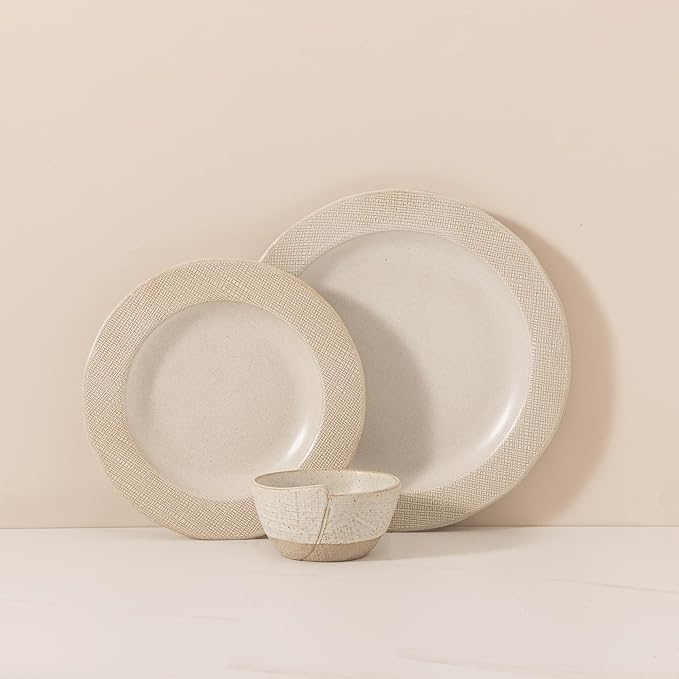 Dinnerware sets plates and bowls sets modern plates,Ceramic Dinnerware Sets,12 Pieces Porcelain Lightweight Plates,Scratch Resistant Dish Set (style - 5, 4 - Set (12pcs))