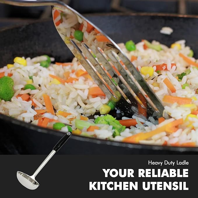 Chef Craft Select Ladle, 12 inch, Stainless Steel