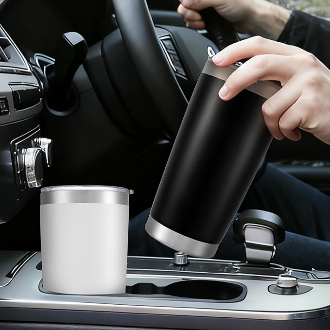 20 oz Tumbler with Lid Stainless Steel Insulated Tumblers Double Wall Vacuum Coffee Mug Powder Coated Tumbler Cups for Cold and Hot Drinks, Coffee, 1 pack