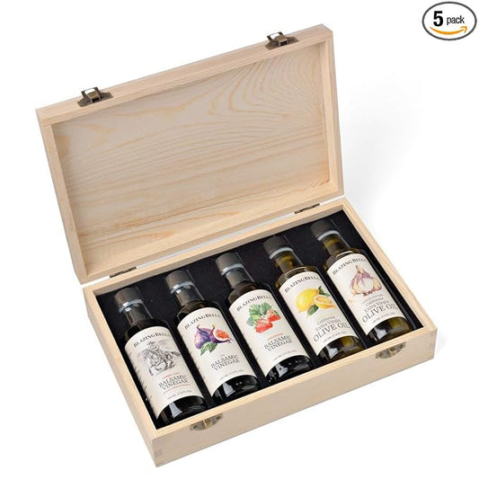 Blazing Bella Chef's Set of Olive Oil and Balsamic Vinegar - Sampler Giftbox