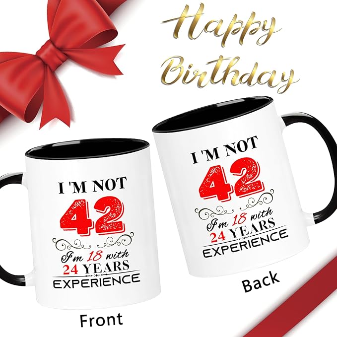 1983 42th Birthday Mug for Women Men, Turning 42 Year Old Birthday Gifts for Mom, Dad, Grandma, Grandpa, Wife, Husband, Daughter, Sister, Best Friends, Coworkers, Her, Him, 11oz Coffee Cup