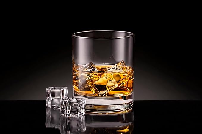 Ravenscroft Crystal | Set of 4 European Taylor Double Old Fashioned Glasses | 11 Fluid Ounces | 100% Lead-Free Crystalline | Dishwasher Safe | Gift Idea